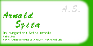 arnold szita business card